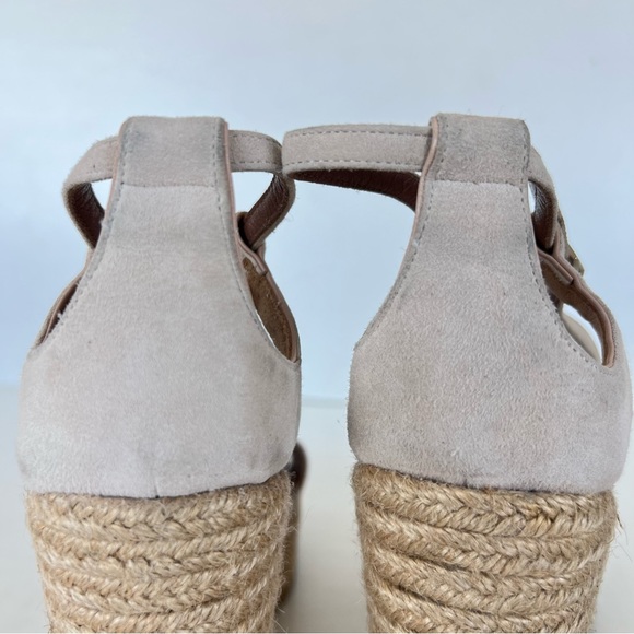 TABITHA SIMMONS Beige Jenny Flesh Kidsuede Platform Wedge Espadrilles Sz 39 M - Picture 12 of 15